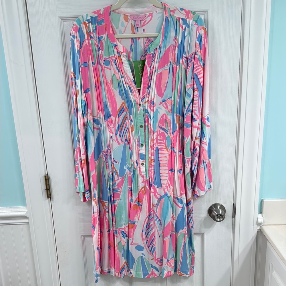 NWT Lilly Pulitzer Sarasota Tunic Dress. Color is Multi out to sea.  Size XL
